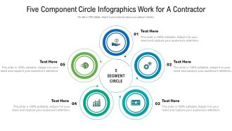 Five Component Circle Infographics Work For A Contractor Ppt PowerPoint Presentation File Professional PDF