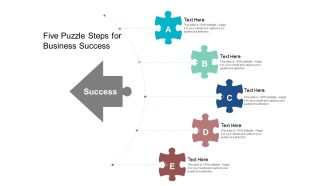 Five Puzzle Steps For Business Success Ppt Powerpoint Presentation Layouts Images
