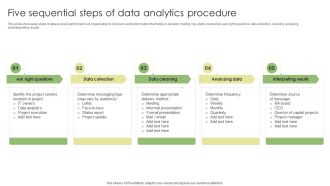 Five Sequential Steps Of Data Analytics Procedure Diagrams PDF