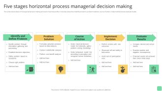 Five Stages Horizontal Process Managerial Decision Making Structure PDF