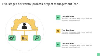Five Stages Horizontal Process Project Management Icon Ideas PDF