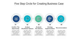 Five Step Circle For Creating Business Case Ppt PowerPoint Presentation File Model PDF