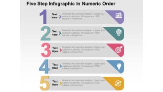 Five Step Infographic In Numeric Order Powerpoint Templates