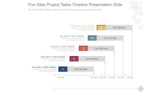 Five Step Project Tasks Timeline Ppt PowerPoint Presentation Backgrounds