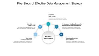 Five Steps Of Effective Data Management Strategy Ppt PowerPoint Presentation Show Example