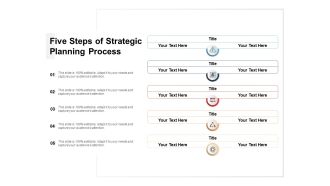 Five Steps Of Strategic Planning Process Ppt PowerPoint Presentation Layouts Graphics Example