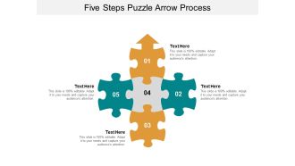 Five Steps Puzzle Arrow Process Ppt Powerpoint Presentation Show Design Ideas