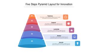 Five Steps Pyramid Layout For Innovation Ppt PowerPoint Presentation Ideas Clipart PDF
