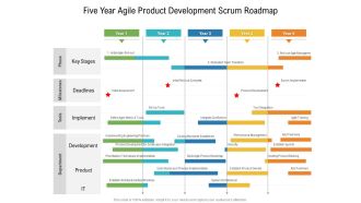 Five Year Agile Product Development Scrum Roadmap Guidelines
