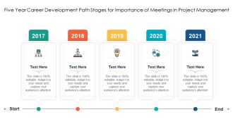 Five Year Career Development Path Stages For Importance Of Meetings In Project Management Elements PDF