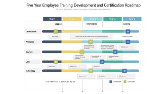 Five Year Employee Training Development And Certification Roadmap Ideas