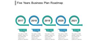 Five Years Business Plan Roadmap Ppt PowerPoint Presentation Icon Demonstration