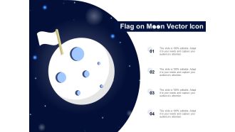 Flag On Moon Vector Icon Ppt PowerPoint Presentation Model Files