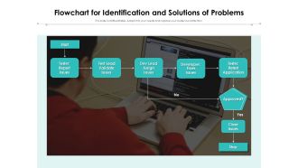 Flowchart For Identification And Solutions Of Problems Ppt PowerPoint Presentation File Inspiration PDF