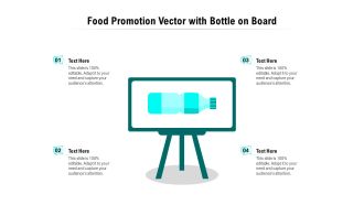 Food Promotion Vector With Bottle On Board Ppt PowerPoint Presentation Gallery Topics PDF