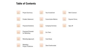 For Launching Company Site Table Of Contents Ppt PowerPoint Presentation Infographic Template Example File