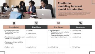 Forecast Analysis Technique IT Predictive Modeling Forecast Model Introduction Diagrams PDF