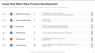 Formulating Product Development Action Plan To Enhance Client Experience Issues That Affect New Product Ideas PDF