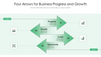 Four Arrows For Business Progress And Growth Ppt PowerPoint Presentation Gallery Design Ideas PDF