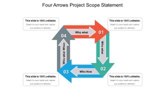 Four Arrows Project Scope Statement Ppt PowerPoint Presentation Ideas