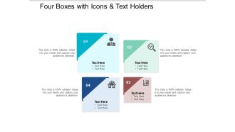 Four Boxes With Icons And Text Holders Ppt PowerPoint Presentation Outline Example Introduction