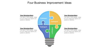 Four Business Improvement Ideas Ppt PowerPoint Presentation Icon Slide Portrait
