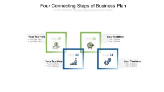 Four Connecting Steps Of Business Plan Ppt PowerPoint Presentation Inspiration Sample