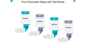 Four Downward Steps With Text Boxes Ppt PowerPoint Presentation Layouts Topics