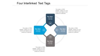 Four Interlinked Text Tags Ppt PowerPoint Presentation Summary Icons