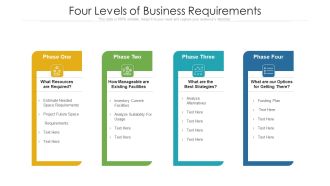 Four Levels Of Business Requirements Ppt PowerPoint Presentation File Slides PDF