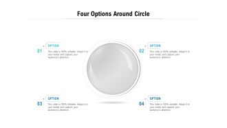 Four Options Around Circle Ppt PowerPoint Presentation File Graphics PDF