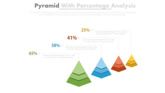 Four Pyramids With Growth Steps Powerpoint Slides