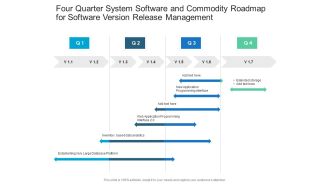 Four Quarter System Software And Commodity Roadmap For Software Version Release Management Rules