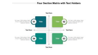 Four Section Matrix With Text Holders Ppt PowerPoint Presentation Icon Sample