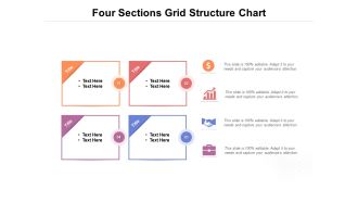 Four Sections Grid Structure Chart Ppt PowerPoint Presentation Infographic Template Guide