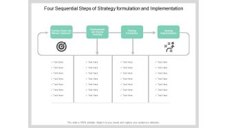 Four Sequential Steps Of Strategy Formulation And Implementation Ppt Powerpoint Presentation Outline Graphics Download