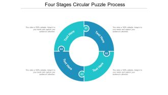 four stages circular puzzle process ppt powerpoint presentation infographics example