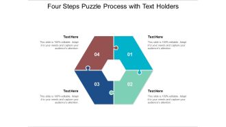 four steps puzzle process with text holders ppt powerpoint presentation portfolio slide