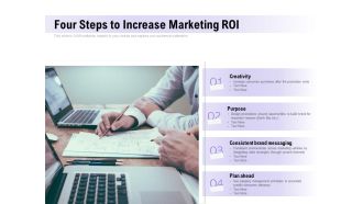 Four Steps To Increase Marketing ROI Ppt PowerPoint Presentation Slides Guide