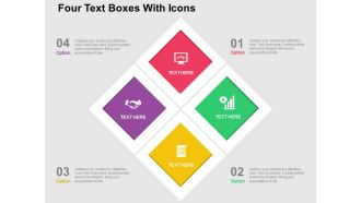 Four Text Boxes With Icons Powerpoint Templates