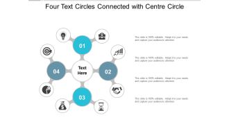 Four Text Circles Connected With Centre Circle Ppt Powerpoint Presentation Pictures Graphic Tips