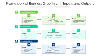 Framework Of Business Growth With Inputs And Outputs Ppt PowerPoint Presentation File Visual Aids PDF