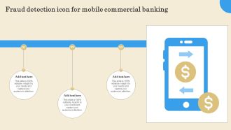 Fraud Detection Icon For Mobile Commercial Banking Structure PDF