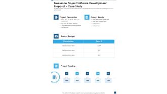 Freelance Project Software Development Proposal Case Study One Pager Sample Example Document