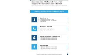 Freelance Project Software Development Proposal Freelance One Pager Sample Example Document