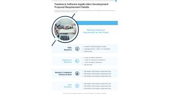 Freelance Software Application Development Proposal Requirement Details One Pager Sample Example Document