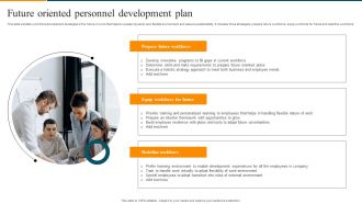 Future Oriented Personnel Development Plan Rules PDF