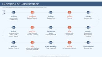 Gamification Strategy For Business Promotion Examples Of Gamification Clipart PDF