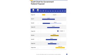 Gantt Chart For Government Federal Proposal One Pager Sample Example Document