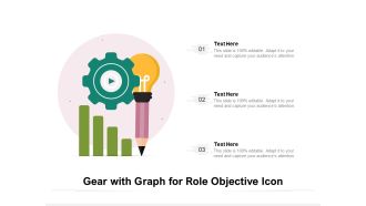 Gear With Graph For Role Objective Icon Ppt PowerPoint Presentation File Themes PDF